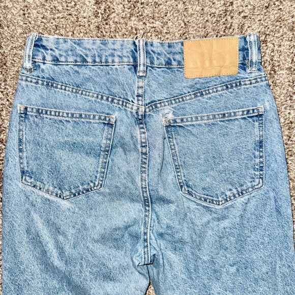 ZARA Women's Mid Rise Light Denim Blue Relaxed Jeans Size 4 - Picture 5 of 12